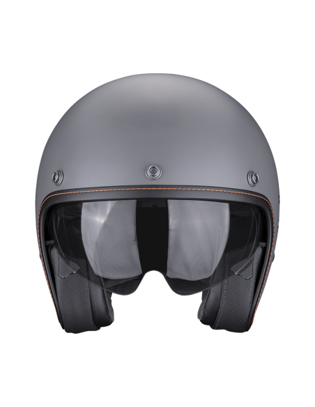 SCORPION BELFAST EVO GRAPHITE DARK GREY ATVIRAS MOTO ŠALMAS