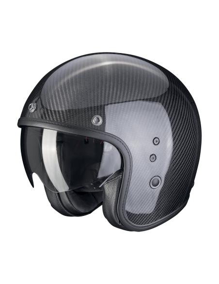 SCORPION BELFAST EVO CARBON BLACK ATVIRAS MOTO ŠALMAS