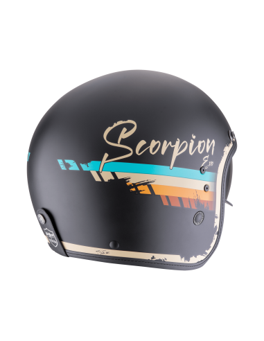 SCORPION BELFAST EVO ADONIS MATT BLACK/BEIGE ATVIRAS MOTO ŠALMAS