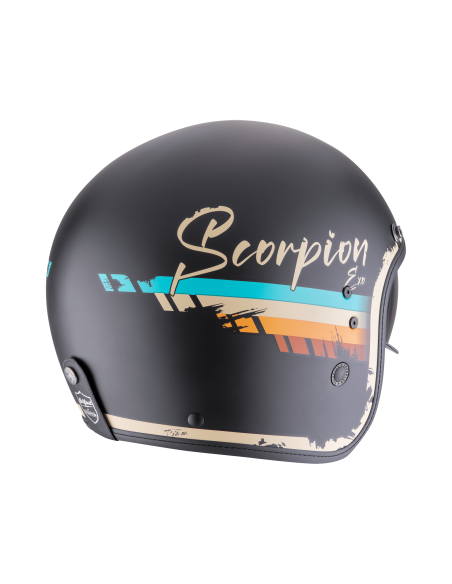 SCORPION BELFAST EVO ADONIS MATT BLACK/BEIGE OPEN MOTORCYCLE HELMET