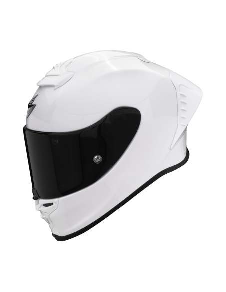 SCORPION EXO-R1 FIM AIR PEARL WHITE SPORTINIS/UŽDARAS MOTO ŠALMAS