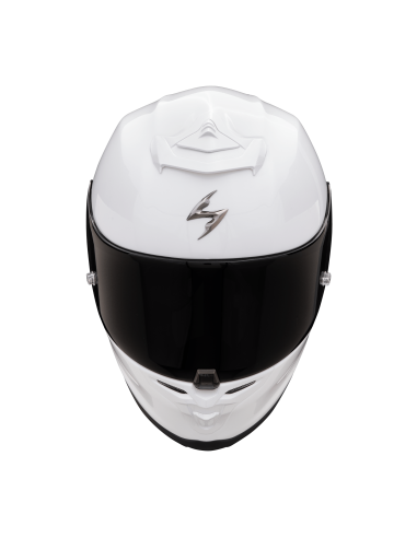 SCORPION EXO-R1 FIM AIR PEARL WHITE SPORTINIS/UŽDARAS MOTO ŠALMAS