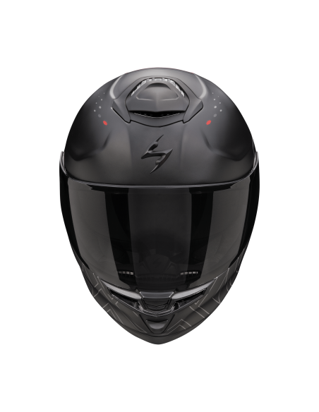 SCORPION EXO-GT SP AIR TECHLANE MATT BLACK/GREY/RED SPORTINIS/UŽDARAS MOTO ŠALMAS