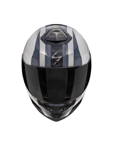 SCORPION EXO-GT SP AIR TOURADVEN PEARL/WHITE/SILVER SPORTINIS/UŽDARAS MOTO ŠALMAS