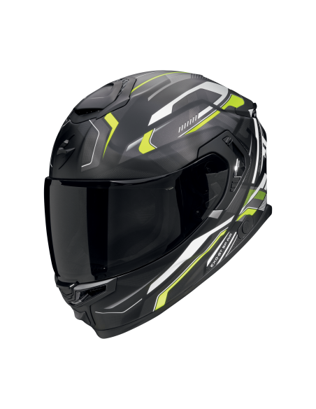 SCORPION EXO-GT SP AIR AUGUSTA MATT BLACK/GREY/NEON YELLOW SPORTINIS/UŽDARAS MOTO ŠALMAS