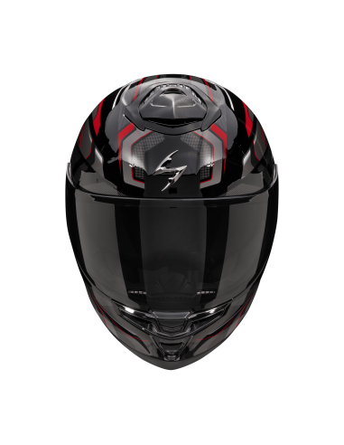 SCORPION EXO-GT SP AIR AUGUSTA BLACK/GREY/RED SPORTINIS/UŽDARAS MOTO ŠALMAS