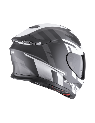 SCORPION EXO-GT SP AIR TORNADO MATT BLACK/SILVER SPORTINIS/UŽDARAS MOTO ŠALMAS