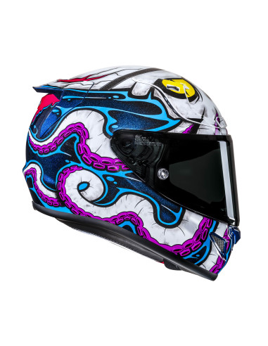 HJC RPHA 12 KRAKEN/MC28 SPORTINIS/UŽDARAS MOTO ŠALMAS