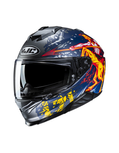 HJC i71 TAURUS/MC1SF SPORTINIS/UŽDARAS MOTO ŠALMAS