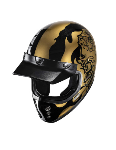 HJC V60 FLAME/MC9 CROSS MOTO HELMET
