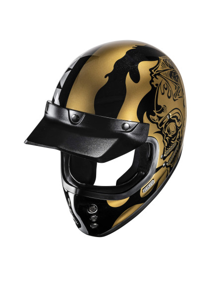 HJC V60 FLAME/MC9 CROSS MOTO HELMET