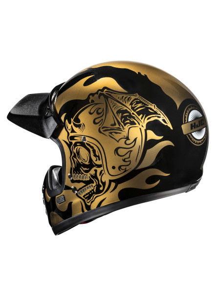 HJC V60 FLAME/MC9 CROSS MOTO HELMET