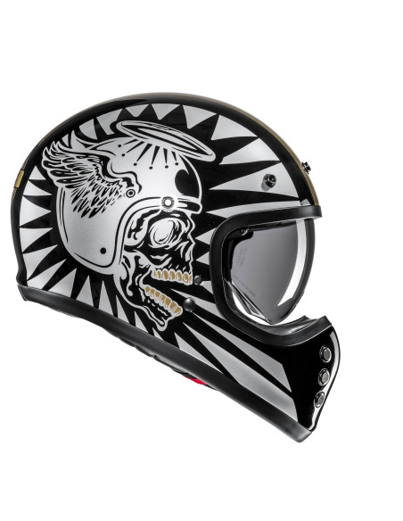HJC V60 FLAME/MC9 CROSS MOTO HELMET