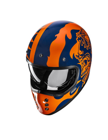 HJC V60 FLAME/MC27 CROSS MOTO HELMET