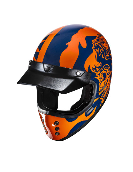 HJC V60 FLAME/MC27 KROSINIS MOTO ŠALMAS