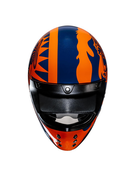 HJC V60 FLAME/MC27 CROSS MOTO HELMET