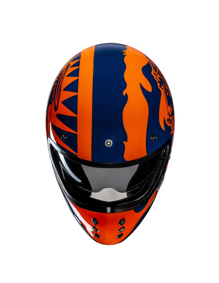 HJC V60 FLAME/MC27 CROSS MOTO HELMET