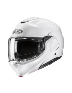 HJC F100 PEARL WHITE FLIP-UP MOTORCYCLE HELMET