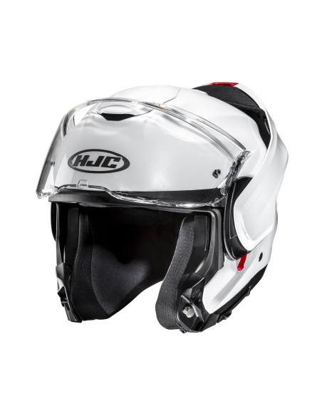HJC F100 PEARL WHITE FLIP-UP MOTORCYCLE HELMET