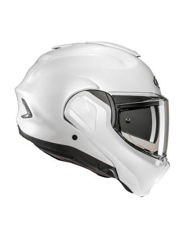 HJC F100 PEARL WHITE FLIP-UP MOTORCYCLE HELMET