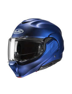 HJC F100 SEMI FLAT METALLIC BLUE FLIP-UP MOTORCYCLE HELMET