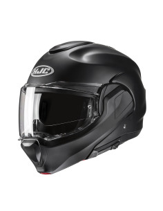 HJC F100 SEMI FLAT BLACK FLIP-UP MOTORCYCLE HELMET