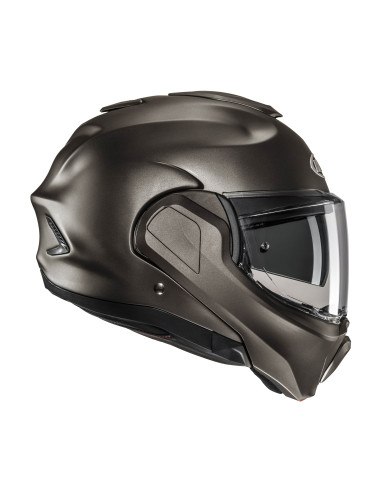 HJC F100 SEMI FLAT TITANIUM FLIP-UP MOTORCYCLE HELMET