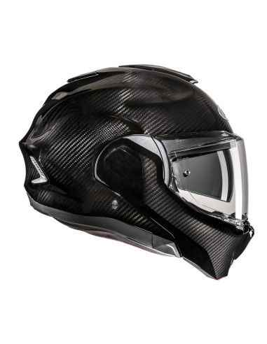 HJC F100 CARBON BLACK FLIP-UP MOTORCYCLE HELMET