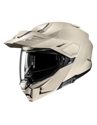 HJC i80 SEMI FLAT SAND BEIGE FLIP-UP MOTO FRONT