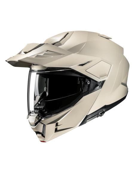 HJC i80 SEMI FLAT SAND BEIGE FLIP-UP MOTO FRONT