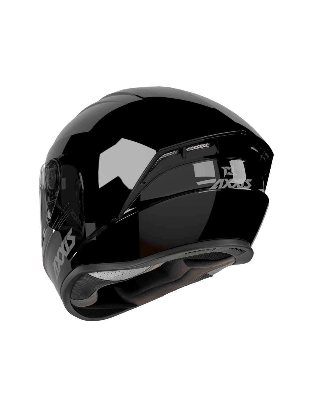 AXXIS DRAKEN S GLOSS BLACK MOTORCYCLE HELMET Helmet size XS / 53-54