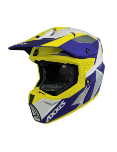 AXXIS MX  WOLF BLUE/YELLOW MATT MOTO ŠALMAS