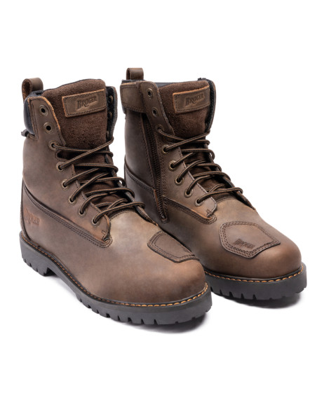 BROGER ALASKA BROWN WOMEN'S MOTO BOOTS