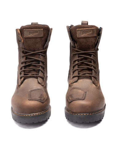 BROGER ALASKA BROWN WOMEN'S MOTO BOOTS