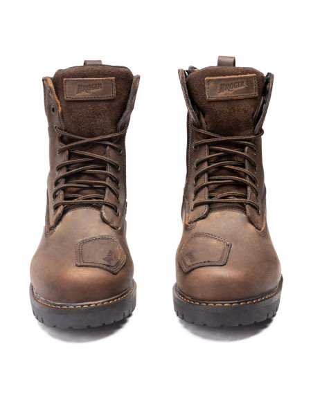 BROGER ALASKA BROWN WOMEN'S MOTO BOOTS