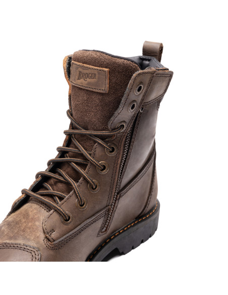 BROGER ALASKA BROWN WOMEN'S MOTO BOOTS
