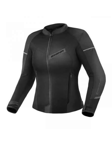 SHIMA X-MESH 2.0 MOTERIŠKA JUODA VASARINĖ TEKSTILINĖ MOTO STRIUKĖ