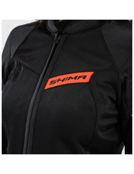 SHIMA X-MESH 2.0 RAUDONA MOTERIŠKA VASARINĖ TEKSTILINĖ MOTO STRIUKĖ