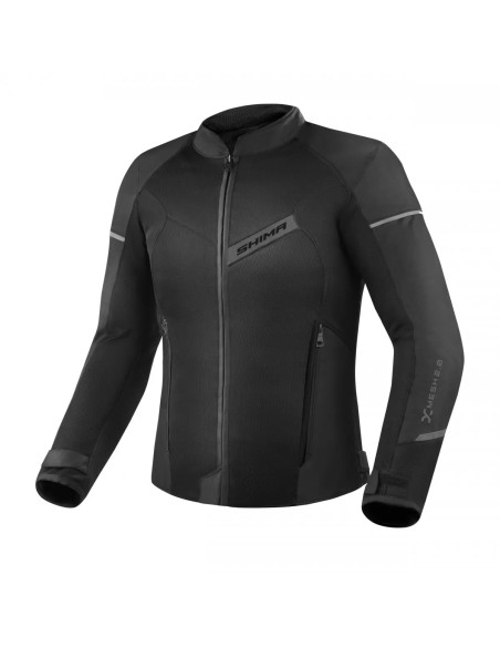 SHIMA X-MESH 2.0 JUODA VASARINĖ TEKSTILINĖ MOTO STRIUKĖ