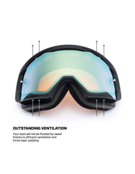 IMX FLIP GRAPHIE BLUE MATT/ORANGE MOTOCROSS GOGGLES