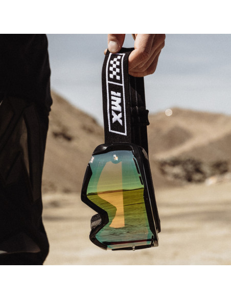 IMX RACE BLACK GLOSS/WHITE MOTOCROSS GOGGLES