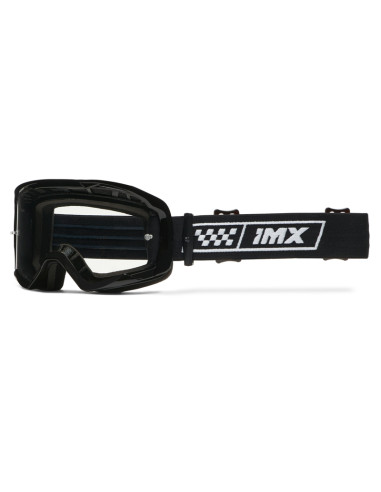 IMX RACE BLACK GLOSS/WHITE MOTOCROSS GOGGLES