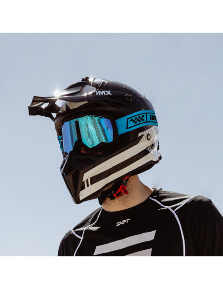 IMX RACE BLACK MATT/BLUE MOTOCROSS GOGGLES
