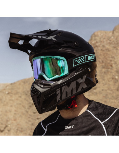 IMX RACE TURQUOISE MATT/BLACK MOTOKROSO AKINIAI