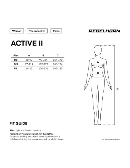 REBELHORN ЖЕНСКИЕ ТЕРМОБРЮКИ ACTIVE II