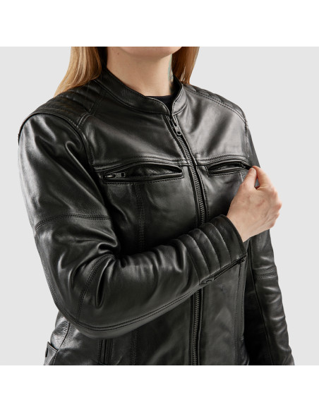 REBELHORN HUNTER II BLACK MOTERIŠKA ODINĖ MOTO STRIUKĖ