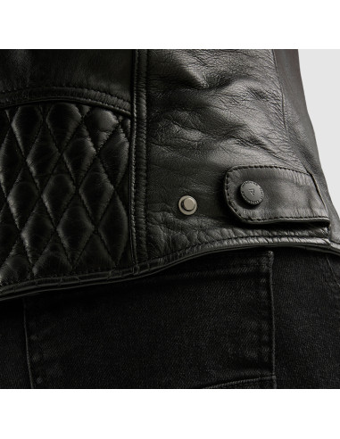 REBELHORN HUNTER II BLACK WOMEN'S LEATHER MOTO JACKET