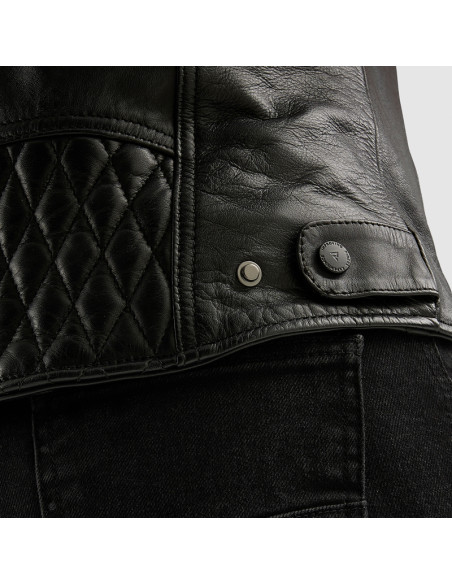 REBELHORN HUNTER II BLACK WOMEN'S LEATHER MOTO JACKET