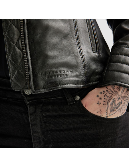 REBELHORN HUNTER II BLACK MOTERIŠKA ODINĖ MOTO STRIUKĖ
