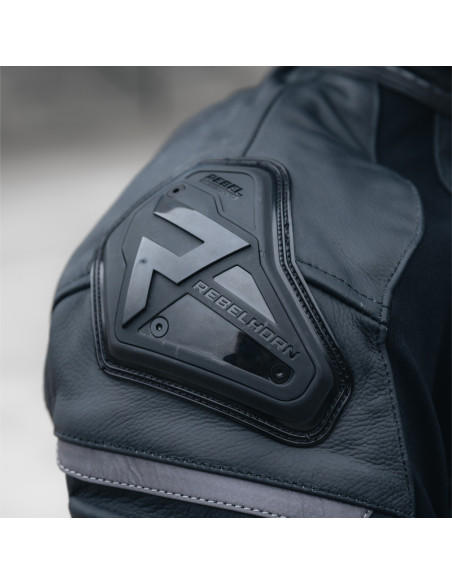 REBELHORN VANDAL BLACK LEATHER MOTO JACKET